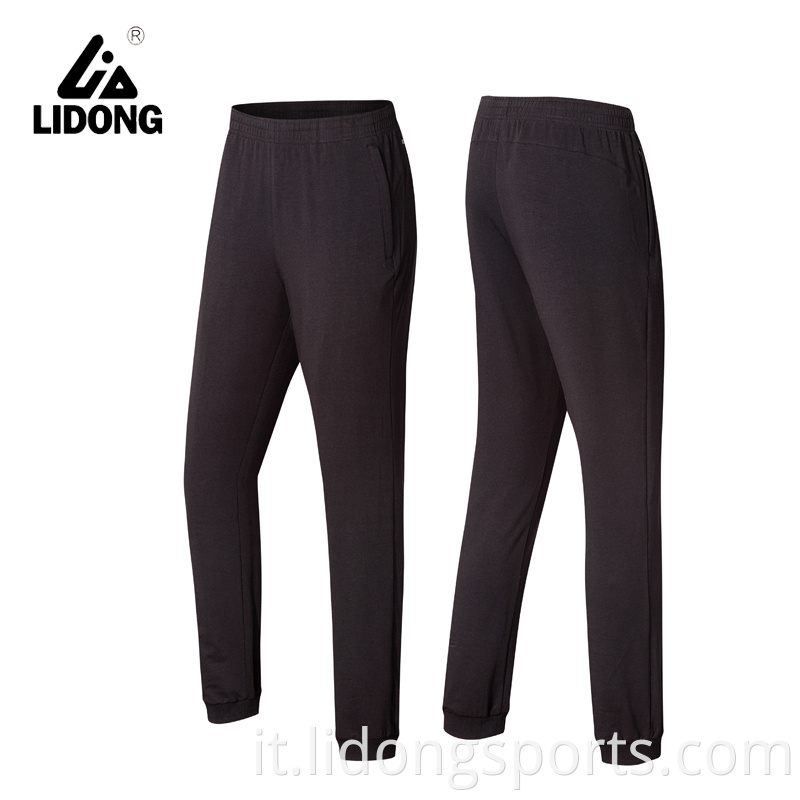 pantaloni da carico da uomo in cotone ridotto tasca laterale con zip lunghi pantaloni